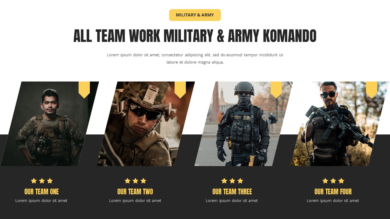 KOMANDO - Military & Army Google Slides Template, Presentation Templates