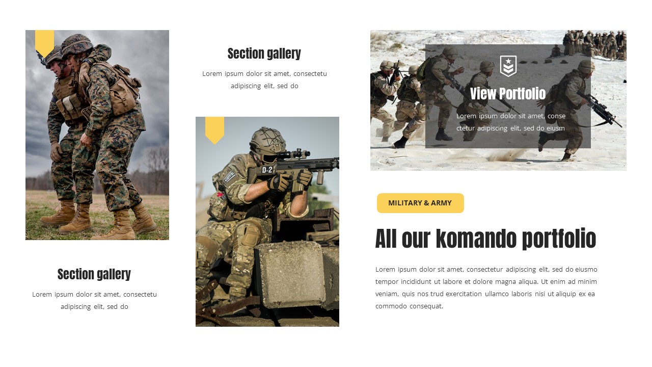 KOMANDO - Military & Army Google Slides Template, Presentation Templates