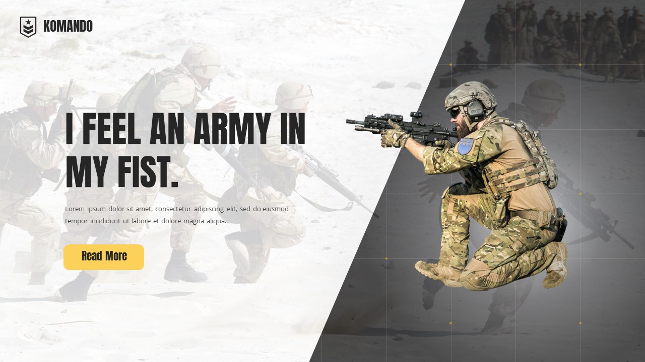 KOMANDO - Military & Army Google Slides Template, Presentation Templates