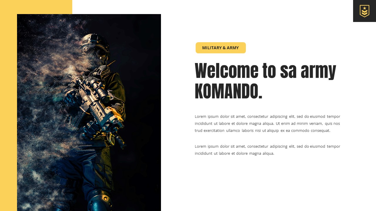 KOMANDO - Military & Army Google Slides Template, Presentation Templates