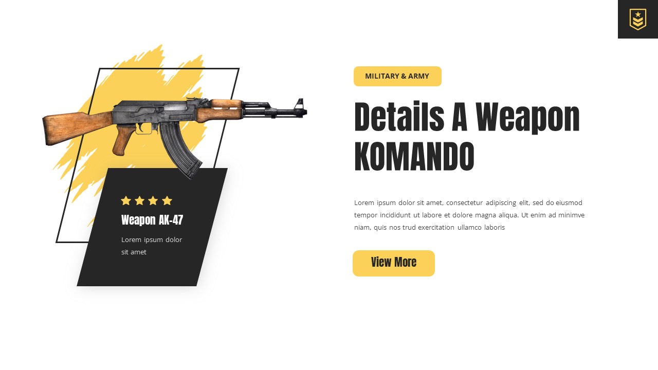 KOMANDO - Military & Army Google Slides Template, Presentation Templates