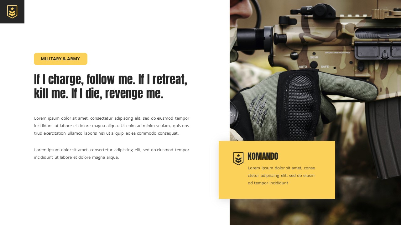 KOMANDO - Military & Army Google Slides Template, Presentation Templates