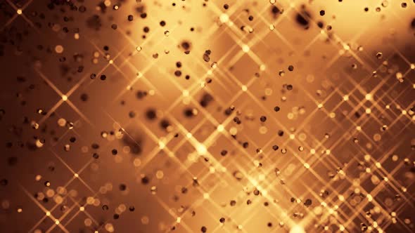 Abstract animated background filled with moving and rotating around geometry. HD alt