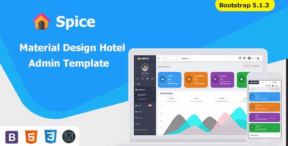 Wonderful Spice Hotel | Bootstrap 5  Admin Dashboard Template With Material Components + UI Kit
