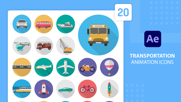 Transportation Animation Icons | After Effects