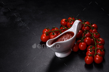 Tomato Sauce on a vintage background
