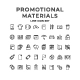 Set Line Icons of Promotional Materials