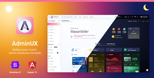 Admin UX  | Bootstrap 5 Angular 14 Admin Dashboard Responsive HTML template