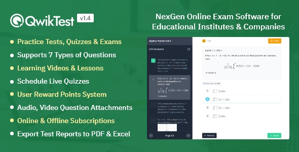 QwikTest - NexGen Online Exam & Quiz Software