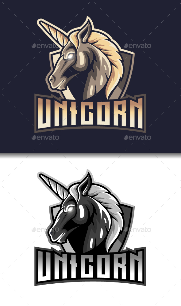 Unicorn mascot logo