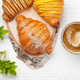 Various croissants and coffee - PhotoDune Item for Sale