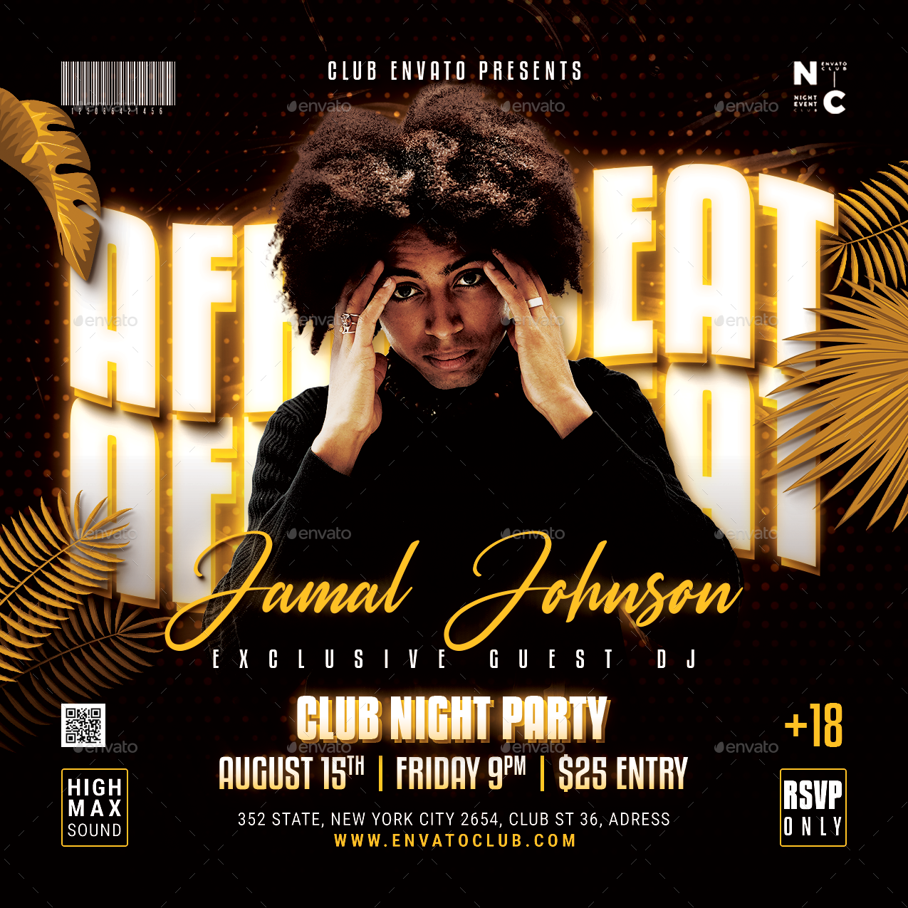 Afro Beats Party Flyer, Print Templates | GraphicRiver