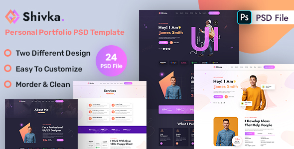 Shivka - Personal Portfolio PSD Template