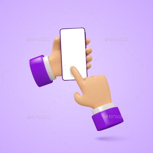 3d Hand with Phone