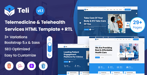 Teli - Digital Healthcare Services HTML Template