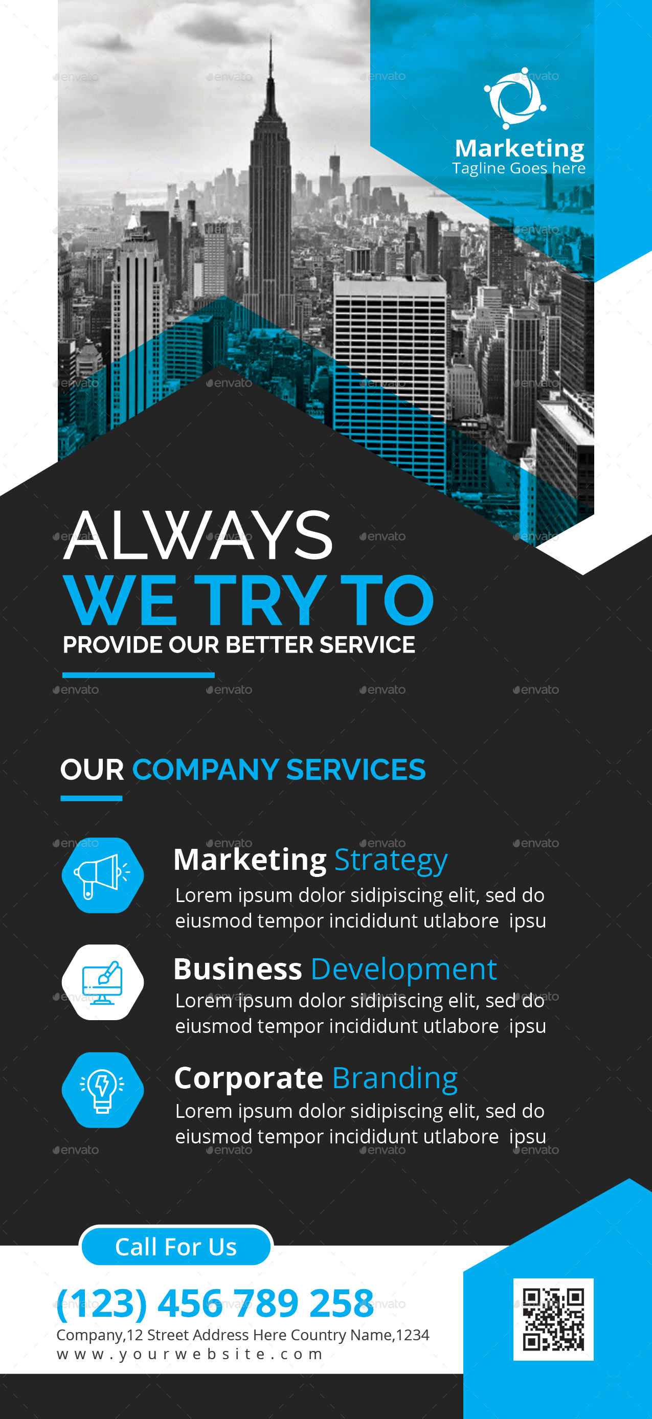 Corporate Rack Card, Print Templates | GraphicRiver