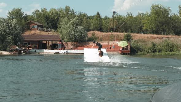 Backside Lip Slide Wakeboard, Stock Footage | VideoHive