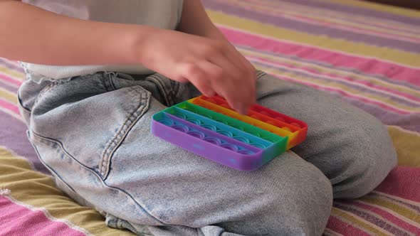 Child's Hands Press Toy Fidget Antistress Pop It
