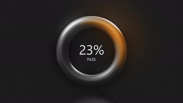 Circular graph animation with the percentage changing from 0 to 100 alt