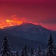 Time Lapse Red Sunset over Winter Mountain Valley - VideoHive Item for Sale