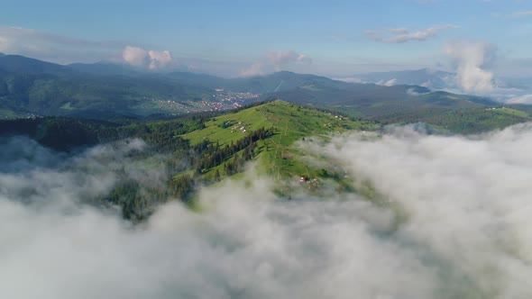 Beautiful Clouds Over Carpatian Mountains alt