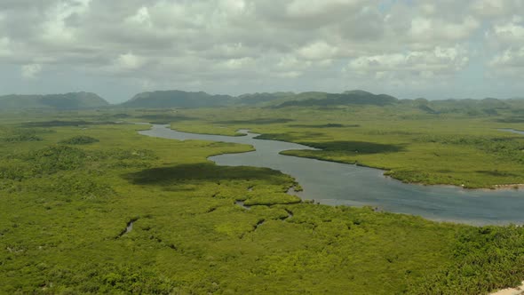 Siargao Island with Hills and Mountains, Philippines alt