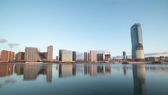 New Panorama Belgrade Waterfront Serbia time-lapse