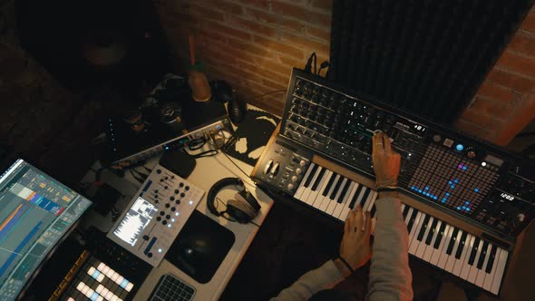 Dj Producer is Mixing a New Music Track alt