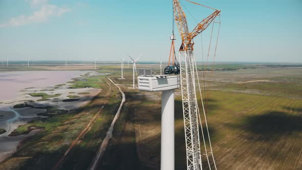 High Crane Installs Large Electric Rotor Into Generator