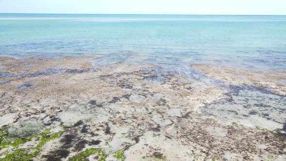 Indian Ocean Near the Coast of Zanzibar Island Tanzania Slow Motion alt