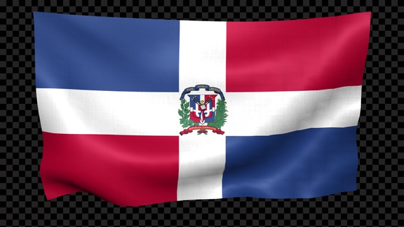 Dominican Republic Flag Waving Looped alt