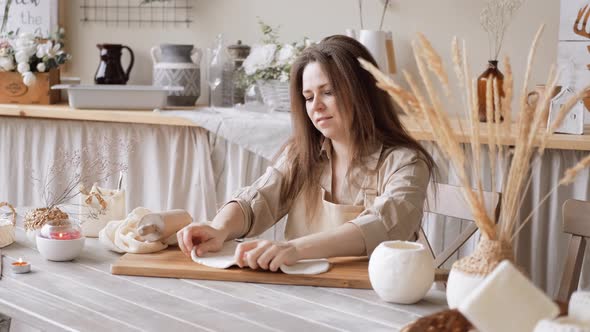 Handcraft Woman Master Modeling Cold Porcelain Pressure Dough Porcelain Clay Girl Sculpts From alt