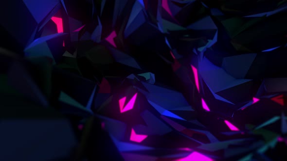 Neon Polygonal Flow Background