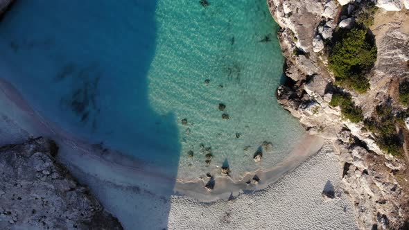 Aerial view from the Marmols beach, Mallorca, Spain alt