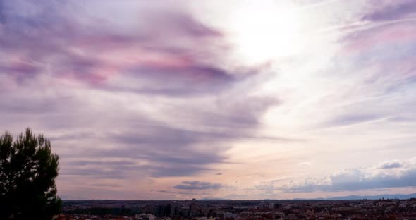 Madrid City Afternoon Time Lapse