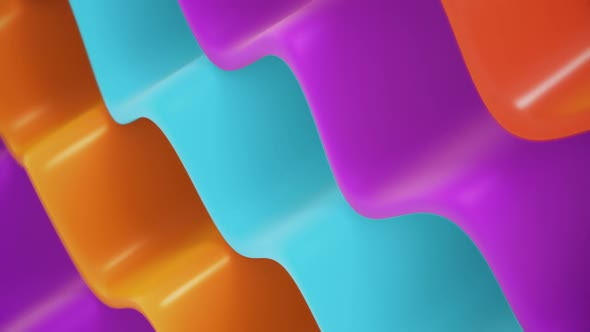 3d Colorful Loop Cartoon Waves alt