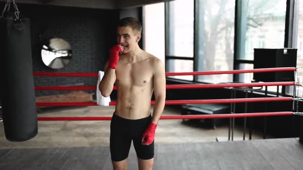 Boxer Man Prepares for Battle alt