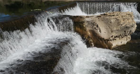 The Sautadet waterfalls, river Ceze, La Roque sur Ceze, Gard department,Occitanie, France alt