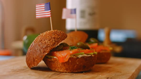 Preparing Process of Cinematographic Smoked Salmon Bagels | USA Cuisine Secret ( Recipe) alt