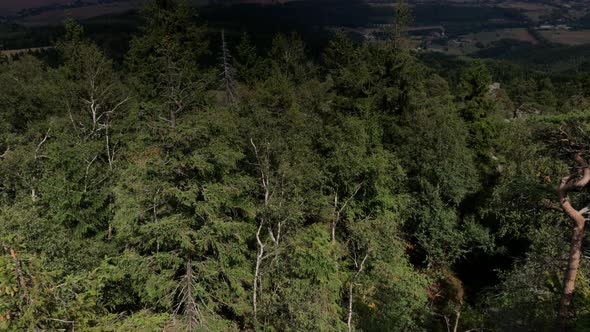 Walk through the rock blocks. Bare rocks high in the mountains. Rock town. Taken in Sto?owe Mountain alt