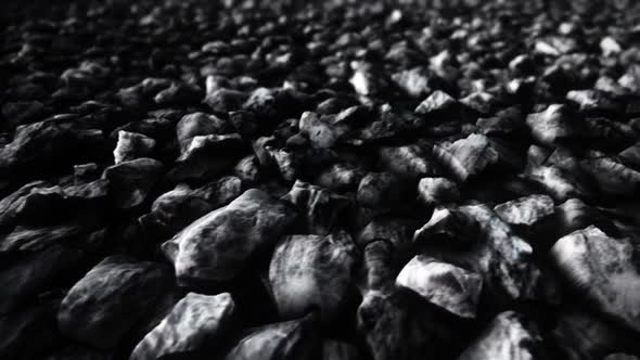 Animation of the infinite stack of coal pieces stored in the mine. Loopable. HD alt