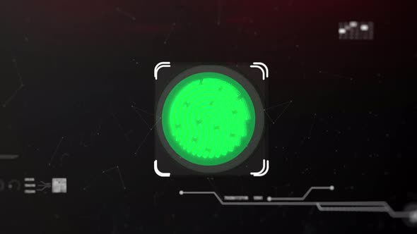 Fingerprint Background, Secure Internet Concept. Loop Background on Internet Security and Technology alt