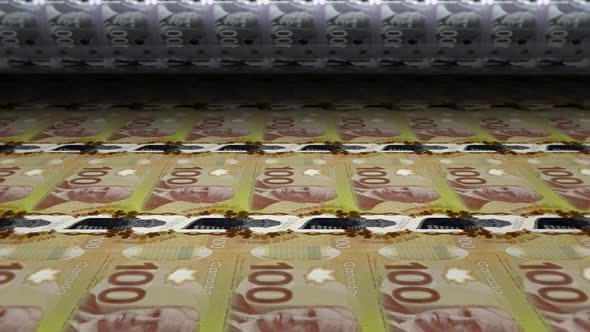 Canadian Dollars Printing Money