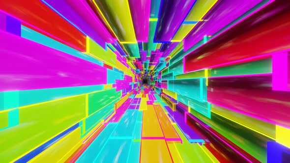 VJ Loop Tunnel Bright Multicolored Glossy