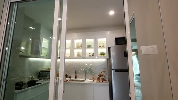 Stylish Kitchen and Pantry Area Decoration with Appliances alt