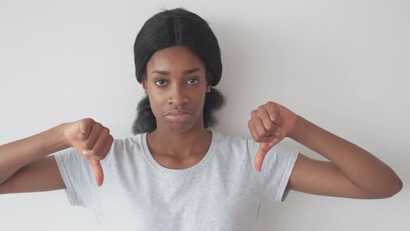 Thumbs Down Gesture Dislike Disapproval Woman Hand alt