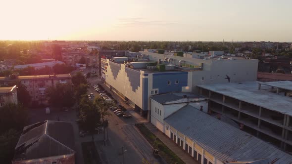 Modern Aerial Landscape with Shopping Mall Aerial for Urban Design alt