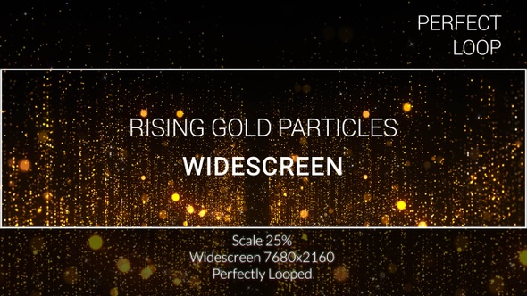 Rising Gold Particles Loop Widescreen