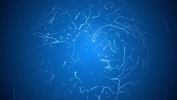 Futuristic glowing abstract Brain on a Medical Blue background