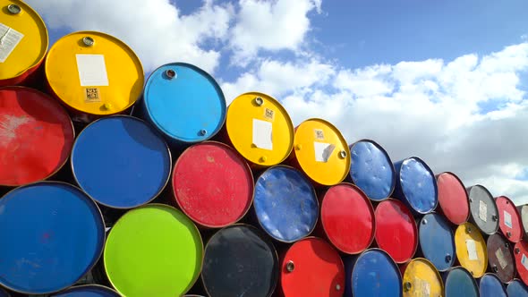 Barrel Of  Waste Oil